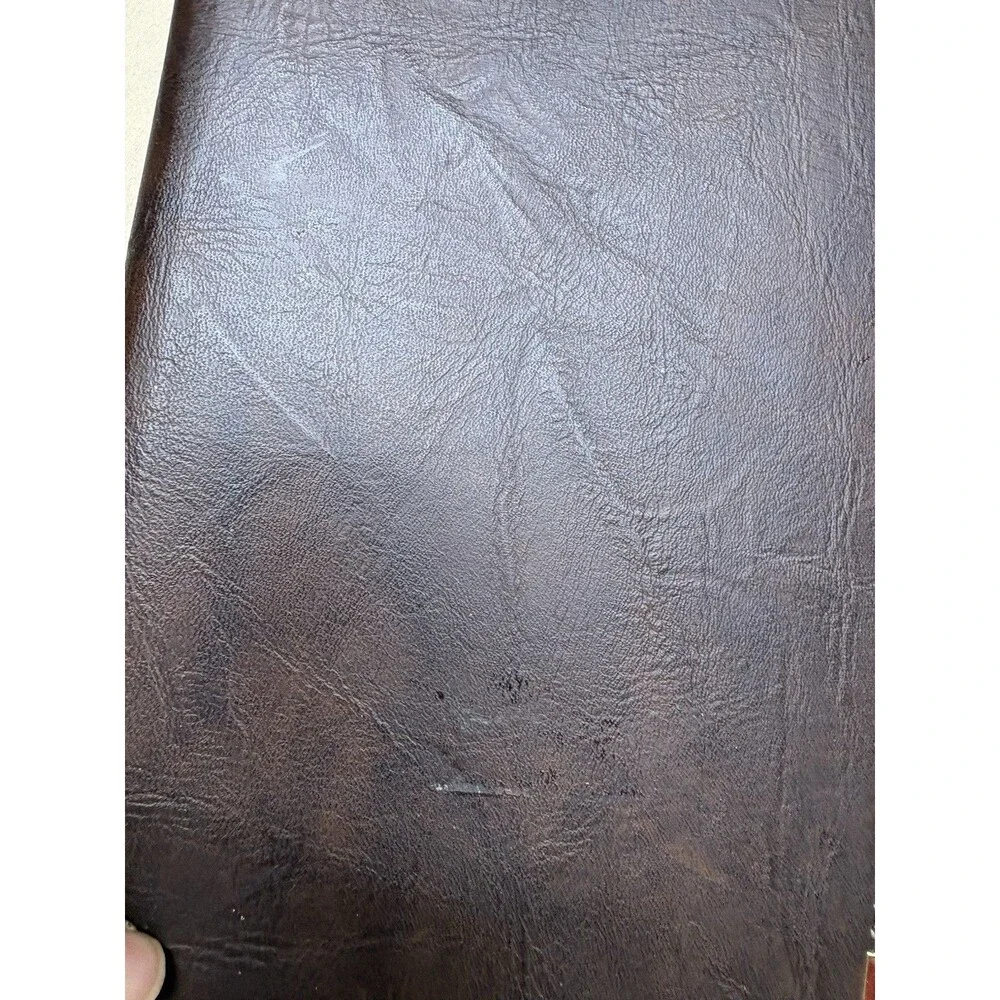 Vintage Hazel USA Leather Padfolio Brown Portfolio Gold Corners Junior Legal